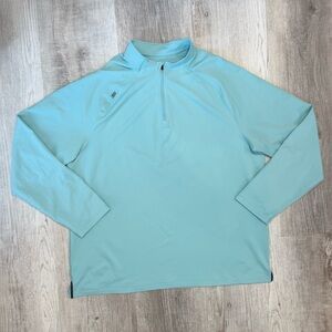 Rhone Session 1/4 Zip Nile Blue Mens Size XL